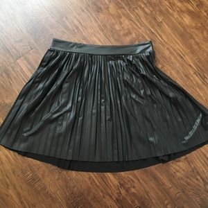 Torrid Pleaded black leather skirt light material
